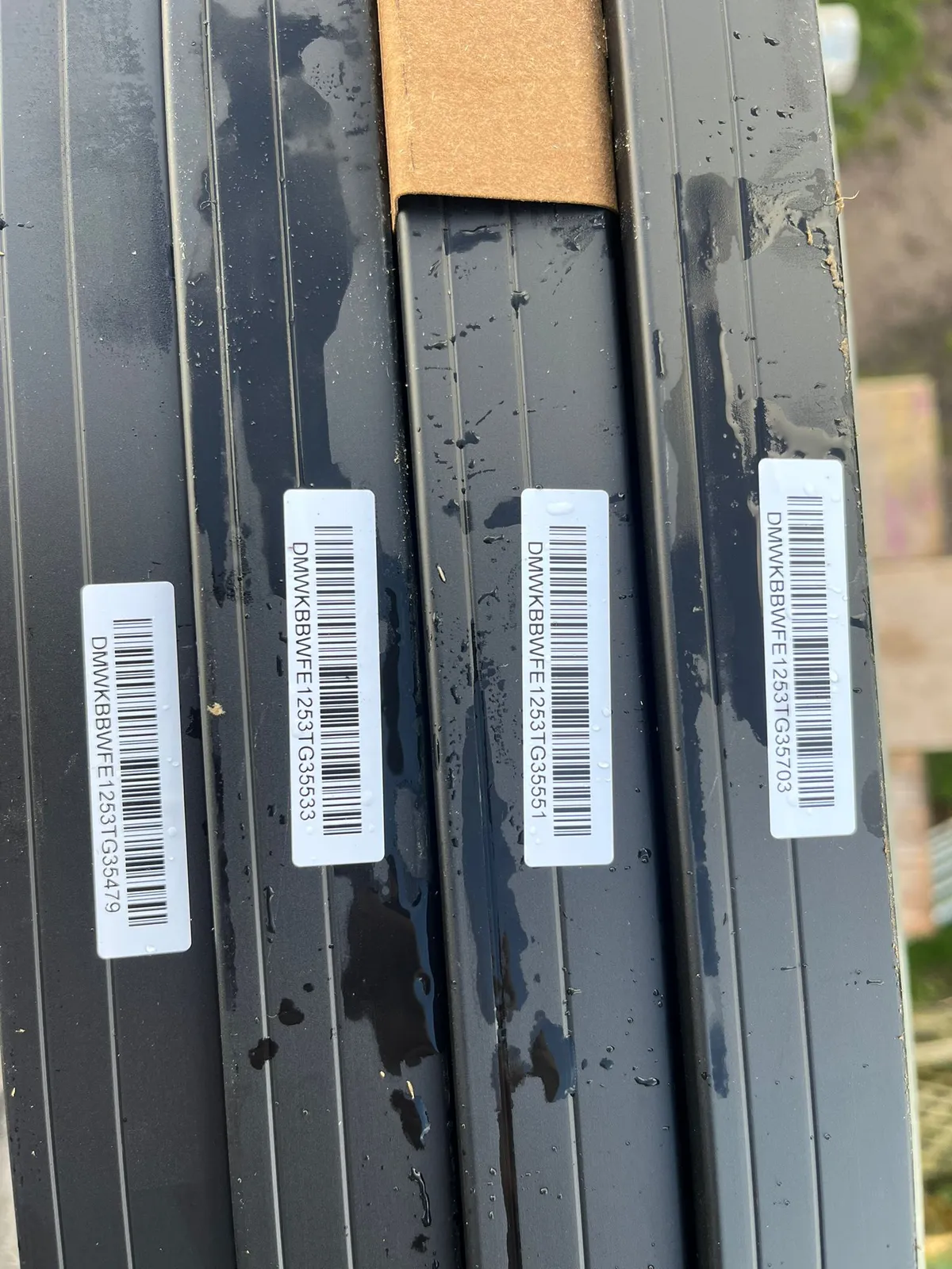 Solar panels delivered to site for a KMM install, Penkridge
