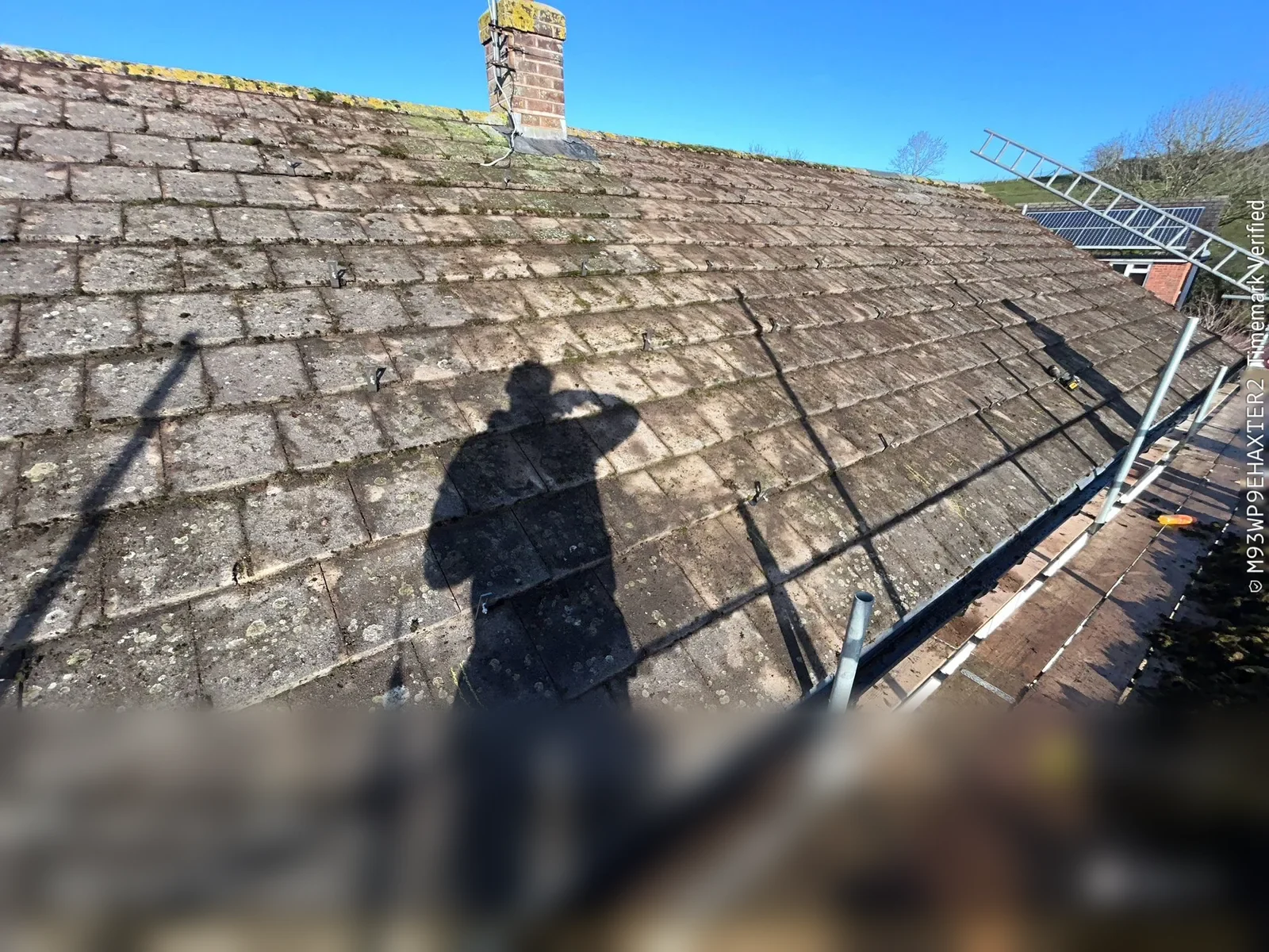Roof survey on a KMM solar install, Telford