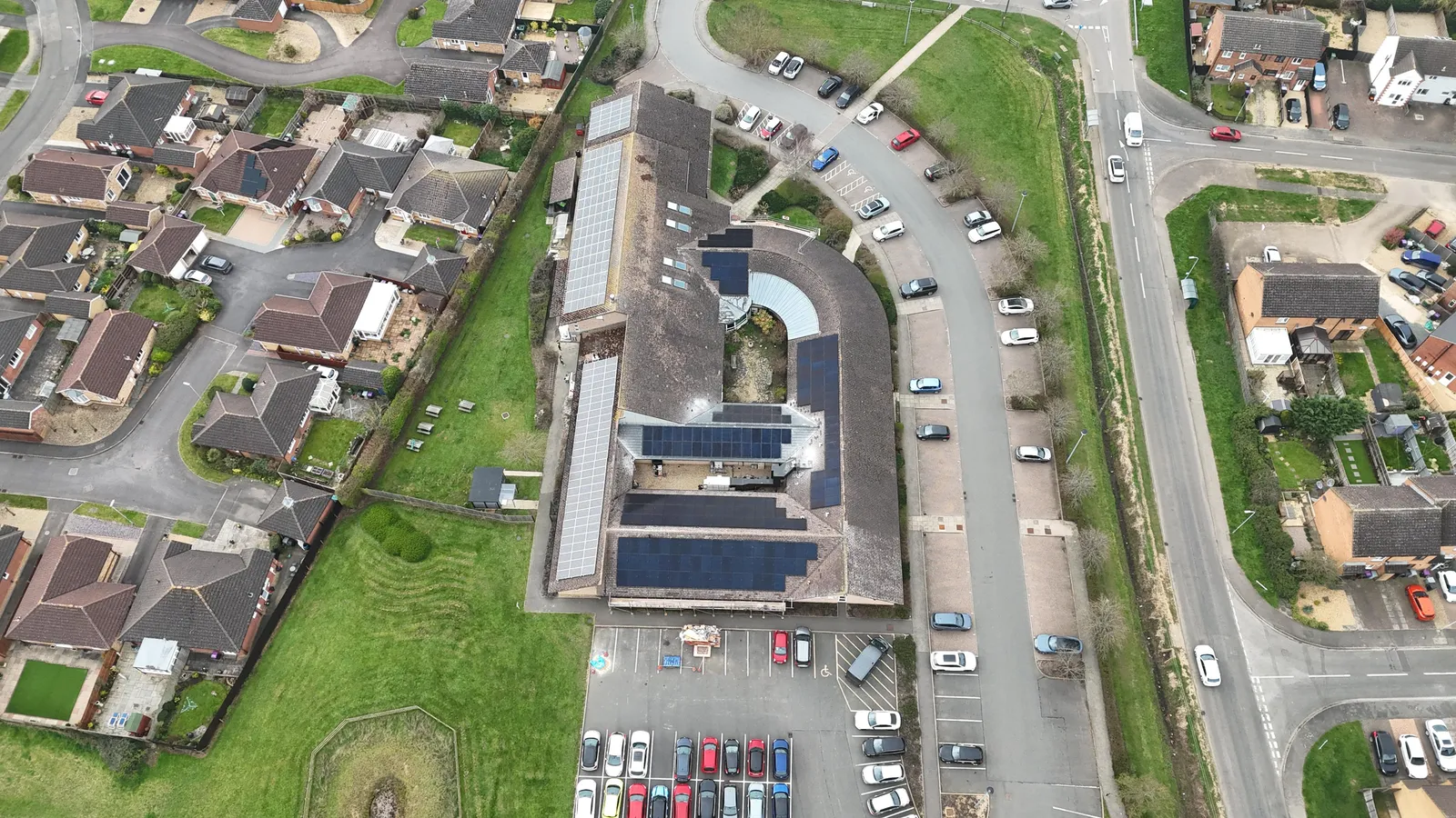 Aerial view of The Deepings Practice, Market Deeping