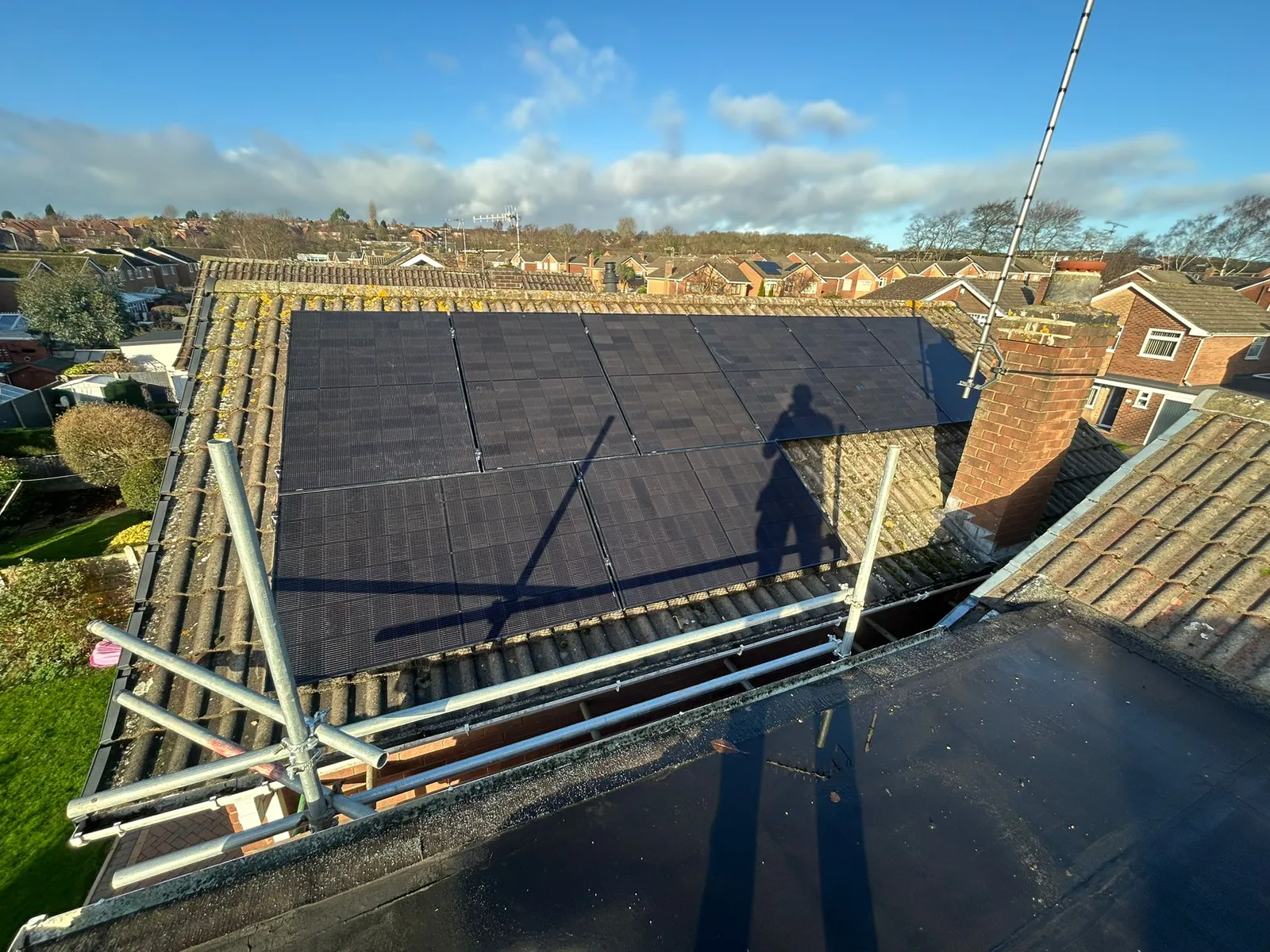 Rooftop solar install by KMM, Nottingham